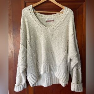 Anthropologie Pilcro White Oversized Sweater